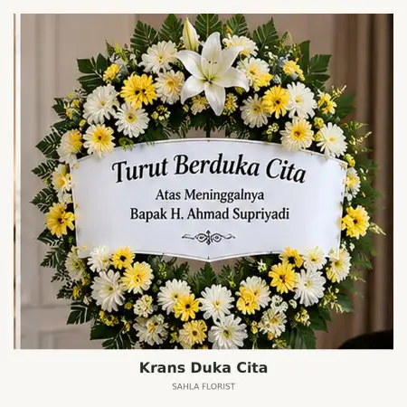 Krans Bunga Duka Podomoro Park Bandung