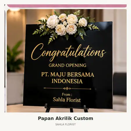 Papan Bunga Akrilik Podomoro Park Bandung